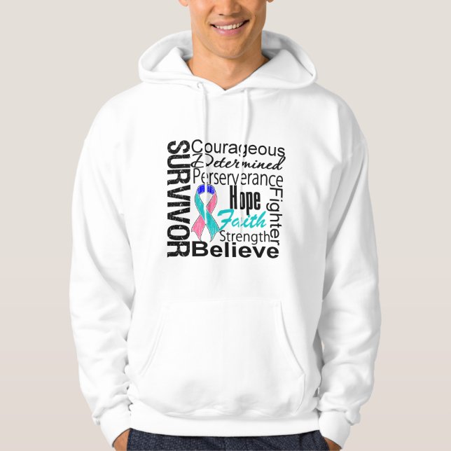 Collage för Thyroidcanceröverlevande Sweatshirt (Framsida)