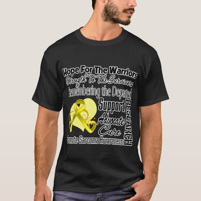 Collage för Tribute för Sarcomacancerhopp T-shirt (Framsida)