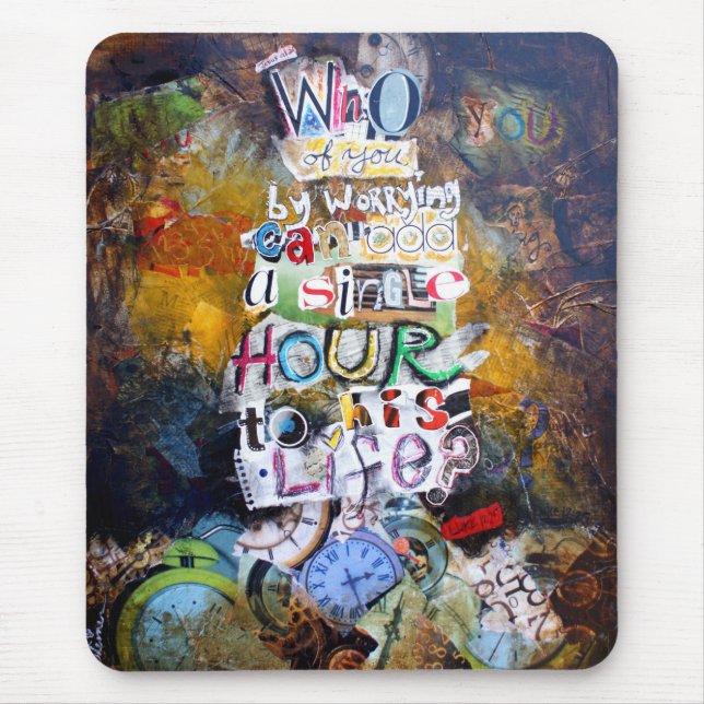 Collage för Verse för Luke 12:25bibel Musmatta (Framsidan)