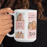 Collage Friend Photos | Grattis på födelsedagen Gi Kaffemugg<br><div class="desc">Collage Friend Photos | Grattis på födelsedagen Gift.Gör din väns födelsedag extra speciell med den här anpassningsbar presenten som innehåller en samling av dina favoritstunder tillsammans! Den här rosan-temade födelsedagspressen är endast tillgänglig på Zazzle,  och det är perfekten att visa din vän hur mycket de elak till dig.</div>