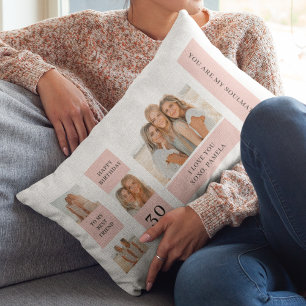Collage Friend Photos   Grattis på födelsedagen Gi Lumbarkudde