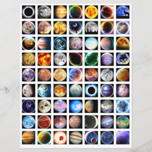 Collage lakan rymden Scrapbook inslag