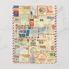 Collage luft mail vykort