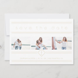 Collage Minimalist 3 Photos Couple Wedding Initial