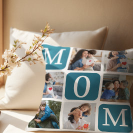Collage of photos of children, Gift for Mom Kudde