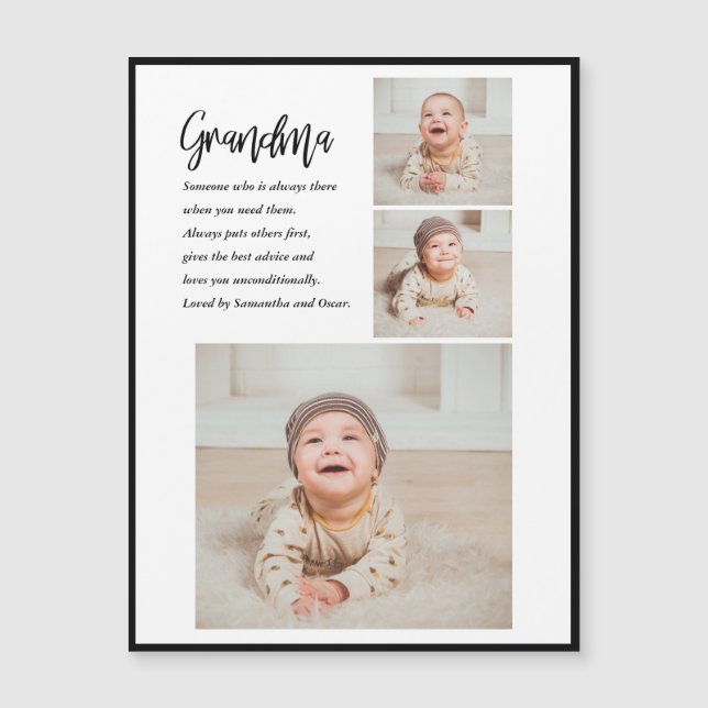 Collage Photo & Best Grandma All Best Beauty Gift (Framsida)