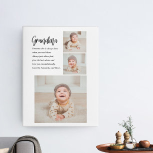 Collage Photo & Best Grandma All Best Beauty Gift Canvastryck