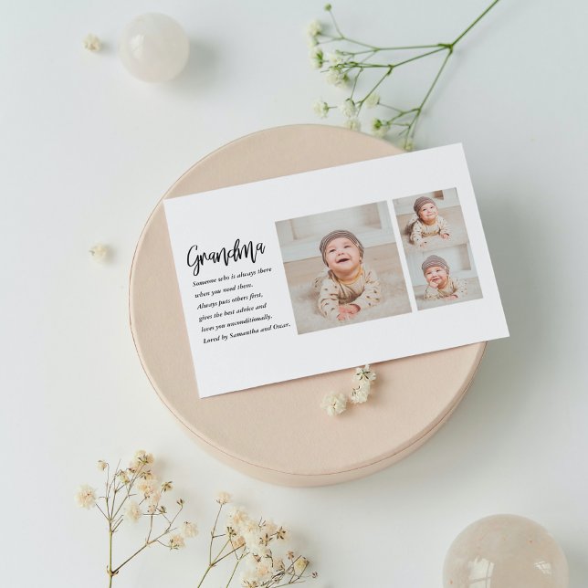 Collage Photo & Best Grandma All Best Beauty Gift Helg Vykort (Skapare uppladdad)