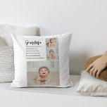 Collage Photo & Best Grandma All Best Beauty Gift Kudde<br><div class="desc">"Collage Photo & Best Grandma nånsin" är en vacker och tankfull gåva som vilken mormor som helst skulle få från kärlek. Den här unika presenten kombinerar en personlig fotokollage med det hjärtslitande budskapet "Bästa mormor någonsin" för att skapa en meningsfull och personlig nyckelroll. Fotokollaget kan anpassas efter ditt val av...</div>