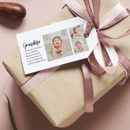 Collage Photo & Best Grandma All Best Beauty Gift Presentetikett