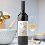 Collage Photo & Best Grandma All Best Beauty Gift Vinflaska Etikett<br><div class="desc">"Collage Photo & Best Grandma nånsin" är en vacker och tankfull gåva som vilken mormor som helst skulle få från kärlek. Den här unika presenten kombinerar en personlig fotokollage med det hjärtslitande budskapet "Bästa mormor någonsin" för att skapa en meningsfull och personlig nyckelroll. Fotokollaget kan anpassas efter ditt val av...</div>
