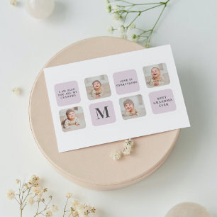 Collage Photo & Best Grandma All Best Lila Gift Helg Vykort