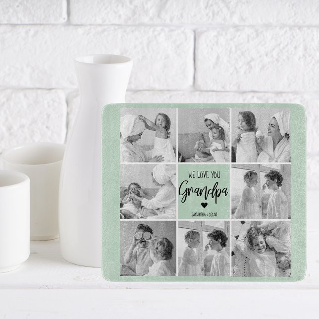 Collage Photo Best Grandpa Pastel Mint Gift (Skapare uppladdad)