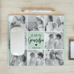 Collage Photo Best Grandpa Pastel Mint Gift Musmatta<br><div class="desc">Det här vackra fotot är perfektens sätt att uttrycka kärlek för din morfar. Med det hjärtliga budskapet "Vi kärlek du morpa" i elegant som skriver mot en soothing pastel mint bakgrund, fångar biet den värme och kärlek du känner för din morfar. Med vårt kollage-design kan du inkludera omhuldade bilder av...</div>