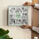 Collage Photo Best Grandpa Pastel Mint Gift Poster<br><div class="desc">Det här vackra fotot är perfektens sätt att uttrycka kärlek för din morfar. Med det hjärtliga budskapet "Vi kärlek du morpa" i elegant som skriver mot en soothing pastel mint bakgrund, fångar biet den värme och kärlek du känner för din morfar. Med vårt kollage-design kan du inkludera omhuldade bilder av...</div>