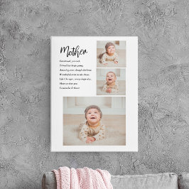 Collage Photo & Best Mor Quote Loely Gift Canvastryck