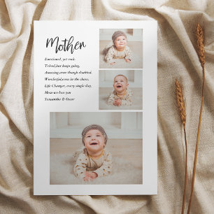Collage Photo & Best Mor Quote Loely Gift Julkort