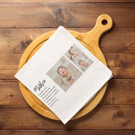 Collage Photo & Best Mor Quote Loely Gift Kökshandduk