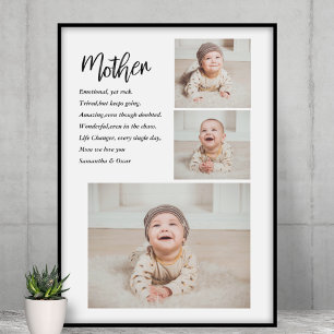 Collage Photo & Best Mor Quote Loely Gift Poster
