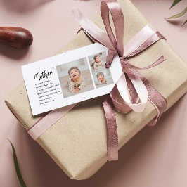 Collage Photo & Best Mor Quote Loely Gift Presentetikett