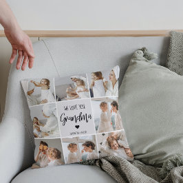 Collage Photo Grått We Kärlek You Grandma Best Gif Kudde