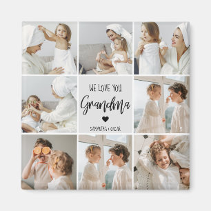 Collage Photo Grått We Kärlek You Grandma Best Gif Magnet