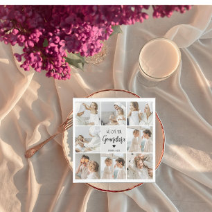 Collage Photo Grått We Kärlek You Grandma Best Gif Pappersservett