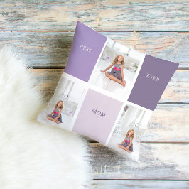 Collage Photo Lila Best Mamma All Gift Kudde