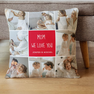 Collage Photo Mamma Red We Kärlek You Best Mor Gif Kudde
