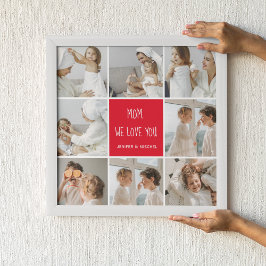 Collage Photo Mamma Red We Kärlek You Best Mor Gif Poster