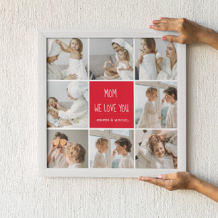 Collage Photo Mamma Red We Kärlek You Best Mor Gif Poster