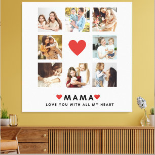 Collage Photo Mamma we Kärlek You Best Mor Gift Canvastryck