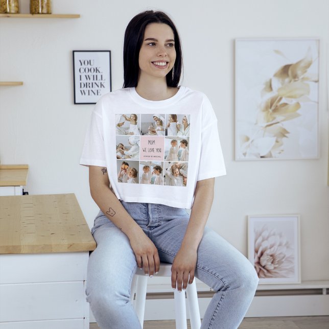 Collage Photo Mamma we Kärlek You Best Mor Gift T Shirt (Skapare uppladdad)