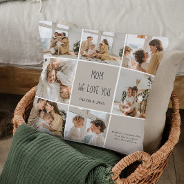 Collage Photo Mamma We Kärlek You - Personlig Kudde