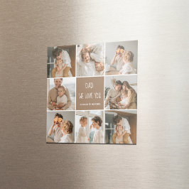 Collage Photo Pappa Vi Kärlek You Lycklig Fars dag Magnet