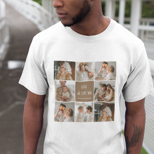 Collage Photo Pappa Vi Kärlek You Lycklig Fars dag T Shirt