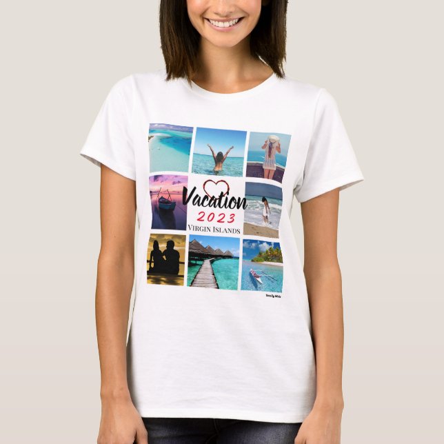 Collage Photo Personlig T-Shirt (Framsida)