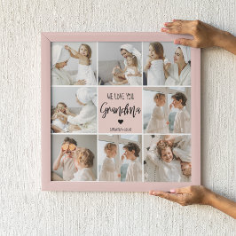 Collage Photo Rosa Vi Kärlek You Grandma Best Gift Poster
