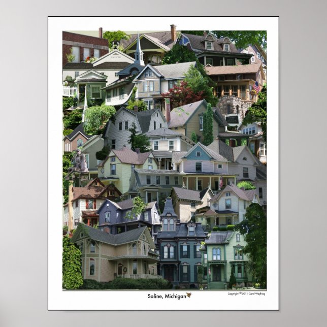 Collage Poster Saline Michigan (Framsidan)