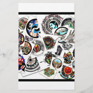 Collage Teckning Brevpapper