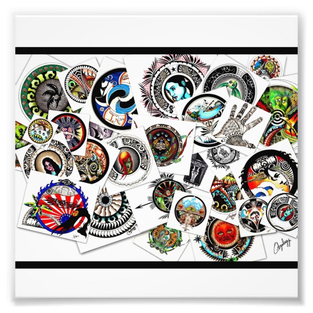 Collage Teckning Fototryck (Framsidan)