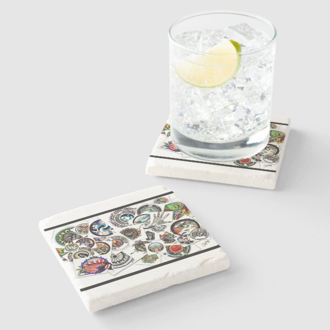 Collage Teckning Stenunderlägg (Sidan)