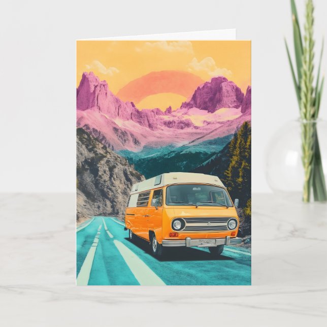 Collage Travel Camper Resa Helgkort (Framsida)