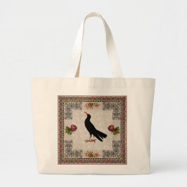 Collage vintage Retro med snöre och blommor Jumbo Tygkasse