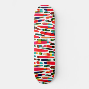 Collagefärgsprut 150222 mini skateboard bräda 18,5 cm