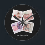 Collagepersonlig för 4 foto rund klocka<br><div class="desc">För Collagepersonligen för 4 foto väggen för mallen tar tid på. tillfoga enkelt ditt eget fotograferar,  och text till denna underbara vägg tar tid på. lätt att personifiera. anpassadefotomallen tar tid på från Ricaso - perfekta gåva-idéer</div>