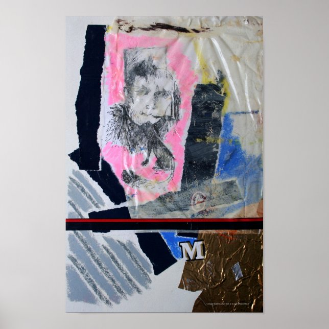 Collages Bruyants Artists Bok fastnade i ditt liv Poster (Framsidan)
