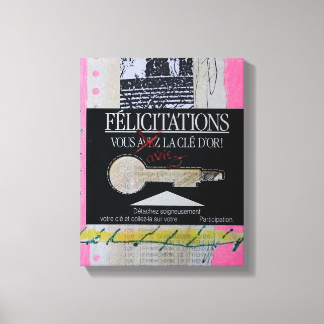 Collages Bruyants Artists Bok Gratulerara Nyckel C Canvastryck (Framsida)