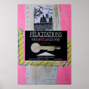 Collages Bruyants Artists Bok Gratulerara Nyckel P Poster