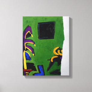 Collages Bruyants Artists Bok Grönt Room Canvas